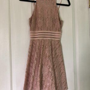 pink short formal evening dress party prom dresses- used once (size 1)